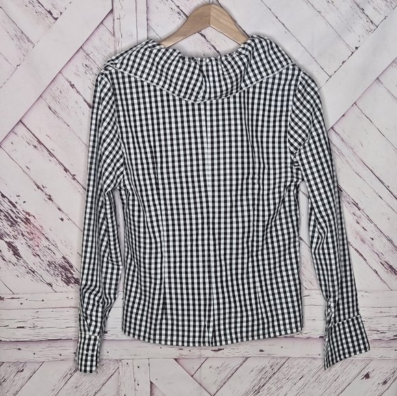 Koan Daily Ruffled Checkered Blouse - Picture 2 of 4